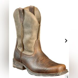 Men’s Brown Ariat Rambler Western Leather Boots Size 10 |A4